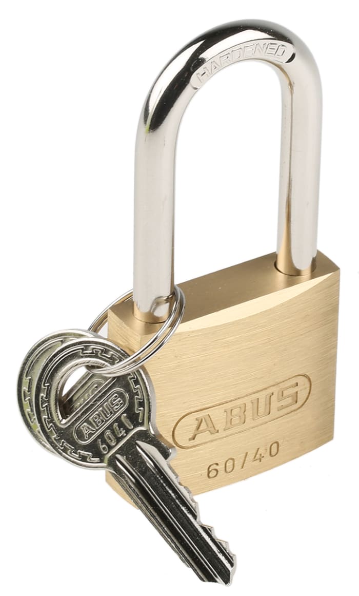Abus Asma Kilit, 40mm, Pirinç, Çelik Anahtar