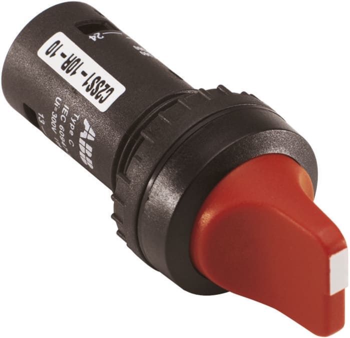 ABB C3SS Seçici Buton (Sadece Kafa Parçası), Kısa Siyah Seçici Mandal, 3 Konumlu, Anlık