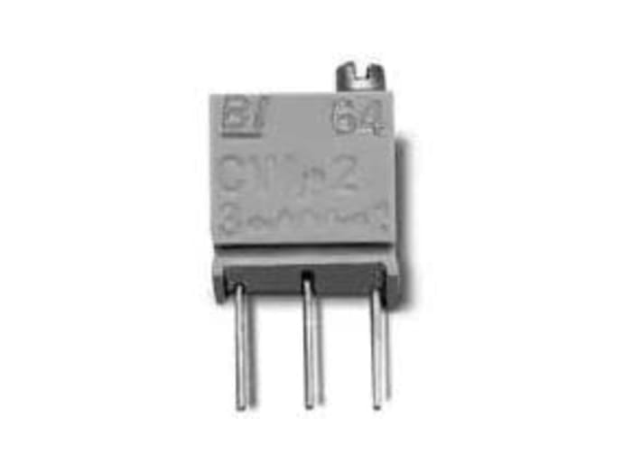 2kΩ, Through Hole Trimmer Potentiometer 0.25 W @ 85 °C Top Adjust TT Electronics/BI, 64