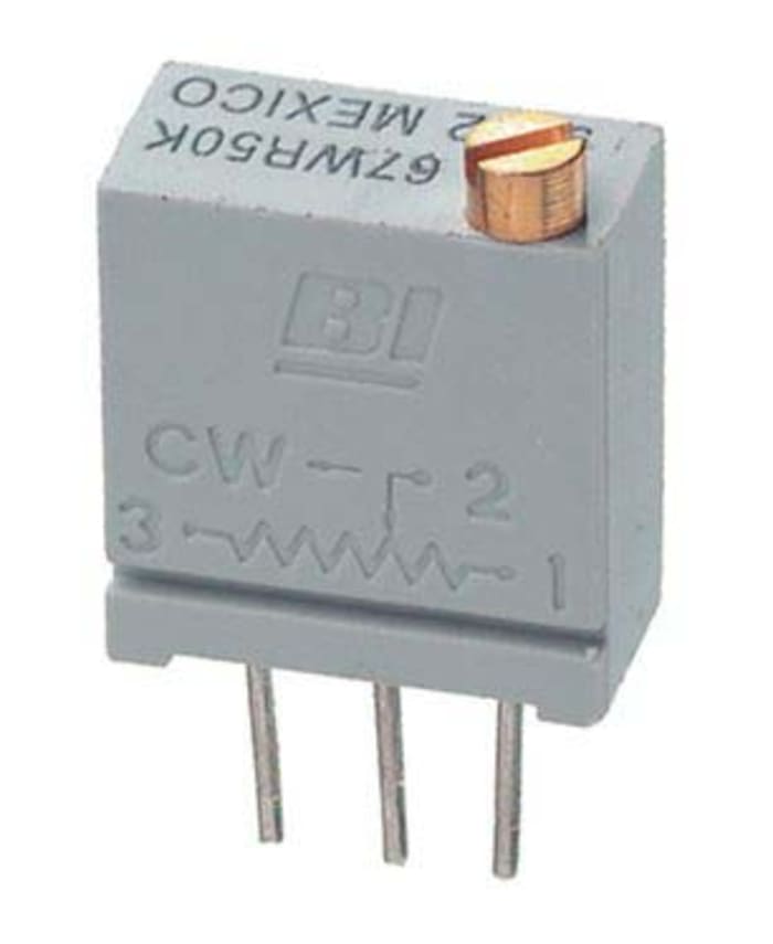 TT Electronics/BI Kesici, Kırpıcı Potansiyometre 5kΩ, 20 Dönüşlü, Üstten Ayarlı, 0,5W, ±100ppm/°C