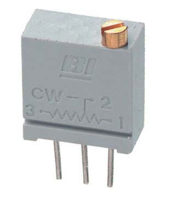 TT Electronics/BI Kesici, Kırpıcı Potansiyometre 1kΩ, 20 Dönüşlü, Üstten Ayarlı, 0,5W, ±100ppm/°C