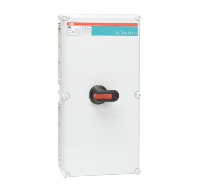 ABB 3P Pole Screw Mount Switch Disconnector - 200A Maximum Current, 110kW Power Rating, IP65