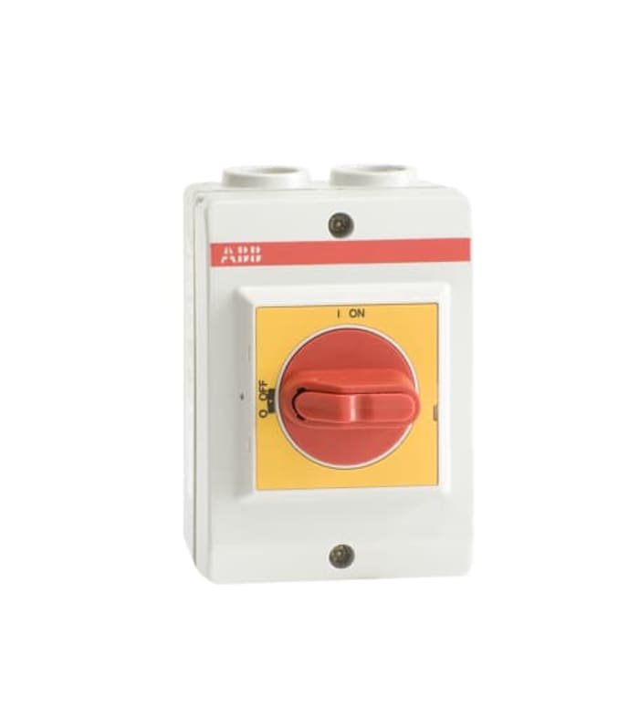 ABB 3P Pole Screw Mount Switch Disconnector - 32A Maximum Current, 7.5kW Power Rating, IP65