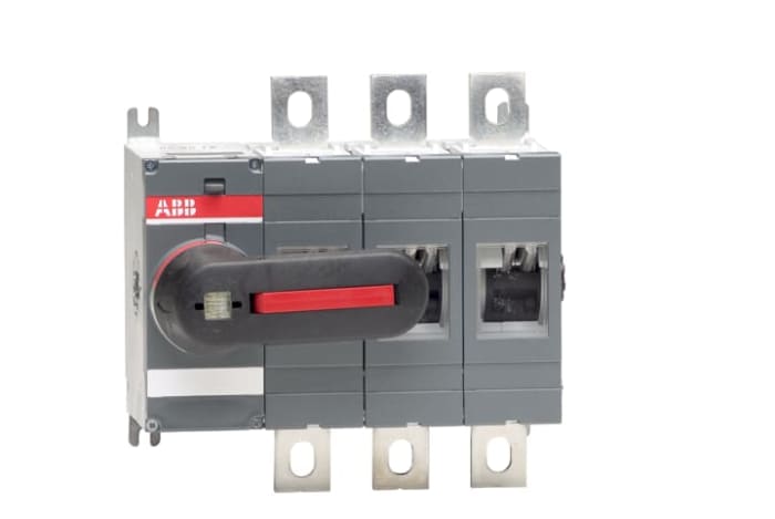 ABB 3P Pole Screw Mount Switch Disconnector - 315A Maximum Current, 315kW Power Rating, IP00
