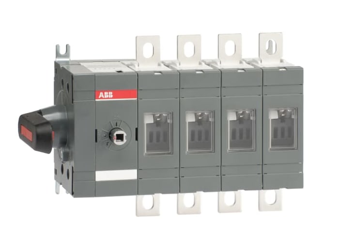 ABB 4P Pole Surface Mount Switch Disconnector - 250A Maximum Current, 145kW Power Rating, IP00
