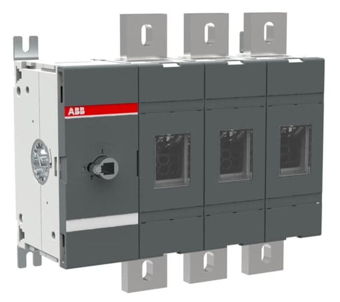 ABB 3P Pole Screw Mount Switch Disconnector - 1250A Maximum Current, 1200kW Power Rating, IP00