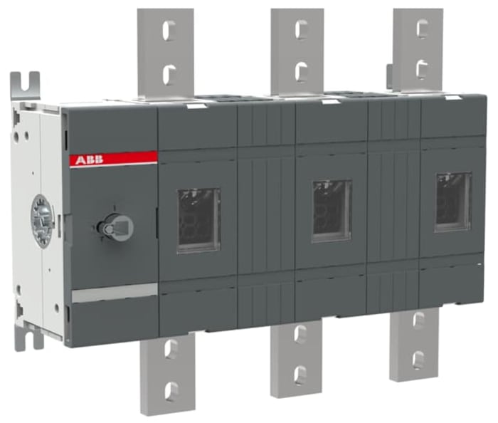 ABB 3P Pole Screw Mount Switch Disconnector - 1600A Maximum Current, 1200kW Power Rating, IP00
