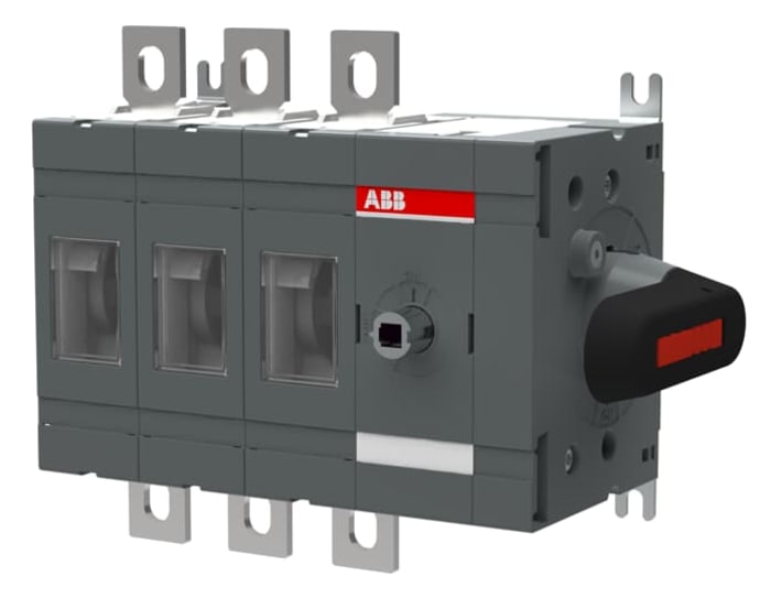 ABB 3P Pole Surface Mount Switch Disconnector - 200A Maximum Current, 110kW Power Rating, IP00