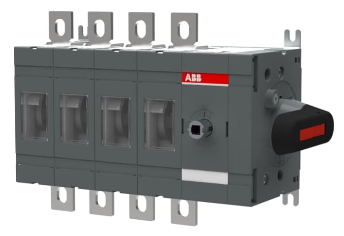 ABB 4P Pole Surface Mount Switch Disconnector - 200A Maximum Current, 110kW Power Rating, IP00