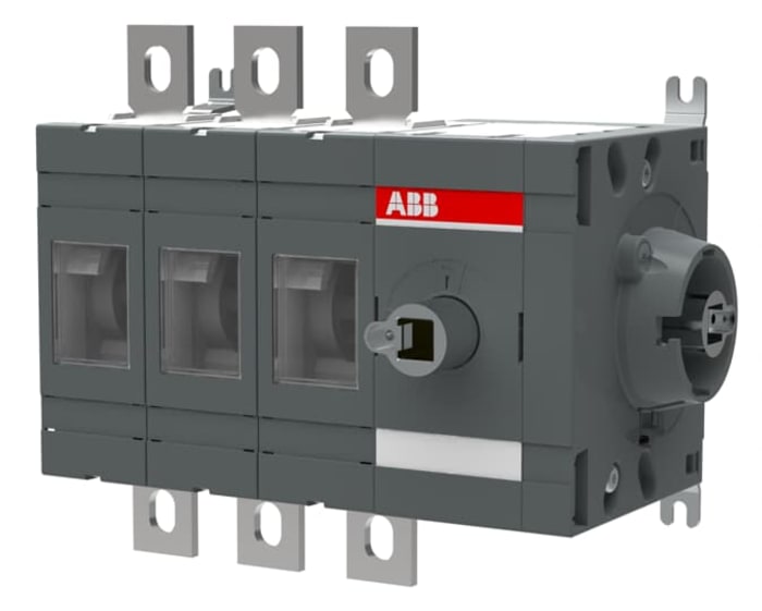 ABB 3P Pole Surface Mount Switch Disconnector - 400A Maximum Current, 230kW Power Rating, IP00