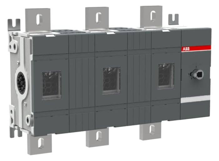 ABB 3P Pole Surface Mount Switch Disconnector - 1250A Maximum Current, 710kW Power Rating, IP00