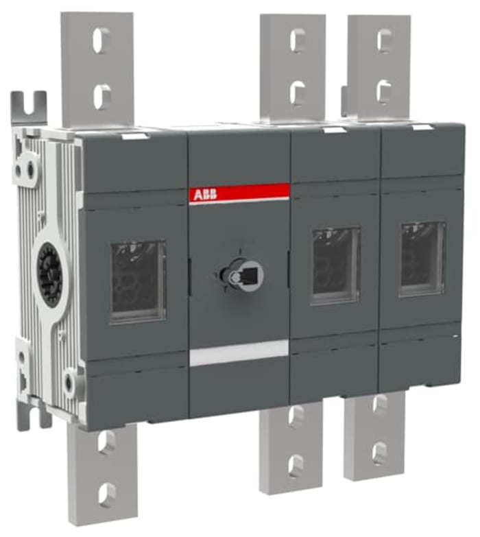 ABB 3P Pole Surface Mount Switch Disconnector - 1600A Maximum Current, 710kW Power Rating, IP00
