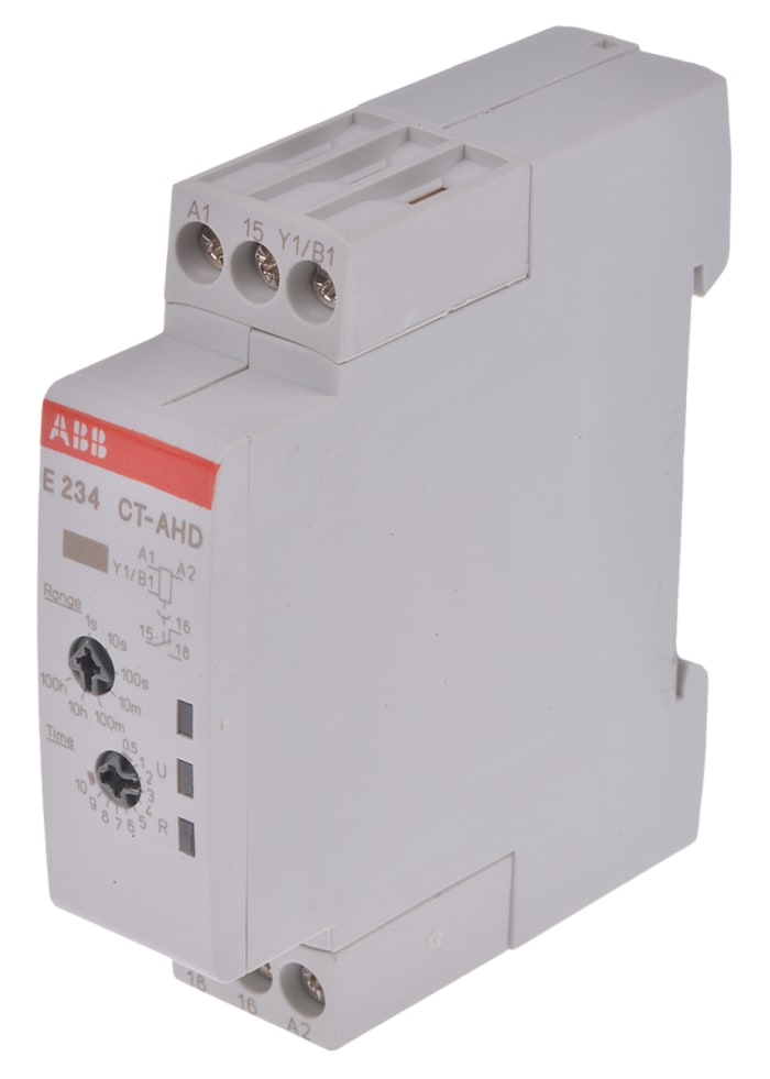 ABB Zaman Rölesi, SPDT, Vida, Tek Kontaklı, Tekli, SPDT, 24 → 240 V ac, 24 → 48 V dc