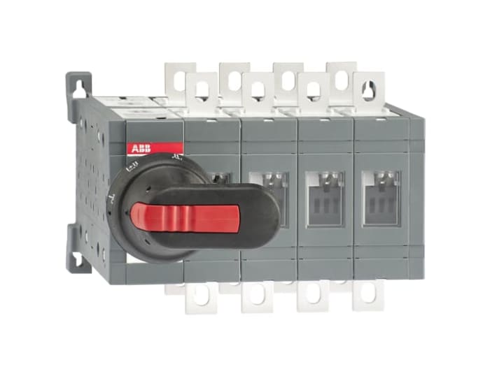ABB 3P Pole Surface Mount Switch Disconnector - 160A Maximum Current, 90kW Power Rating, IP00