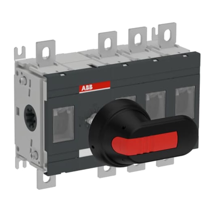 ABB 4P Pole Surface Mount Switch Disconnector - 200A Maximum Current, 110kW Power Rating, IP00
