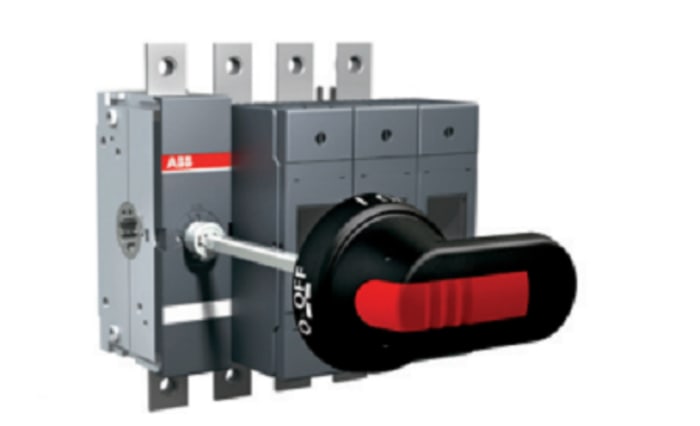 ABB Fuse Switch Disconnector, 4 Pole, 100A Fuse Current