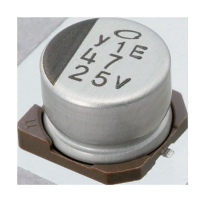 Nichicon Alüminyum Elektrolitik Kondansatör, Serisi: UB 25V dc 220μF, 2000H Ç: 10mm