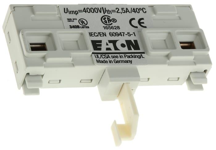 Yardımcı Kontak, Vidalı Terminal, NO, 1 A ac, 2 A dc, 110 V dc, 240 V ac Önden Monte Edilebilen