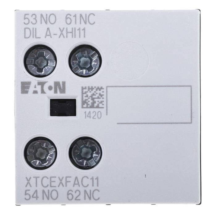 Yardımcı Kontak, Vidalı Terminal, NO/NC, 4 A ac, 10 A dc, 220 V dc, 500 V ac Önden Monte Edilebilen