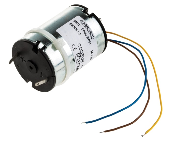 Crouzet 3,9 W Fırçalı DC Motor, 7,7 mNm, 24 V dc, 3700 rpm, Şaft Çapı: 2mm