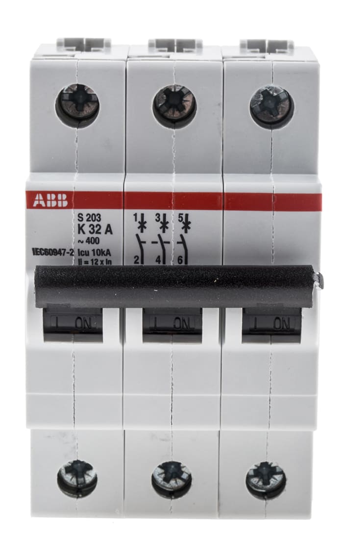 System M Pro S200 MCB Mini Şalter 3P, 32 A, K Tipi