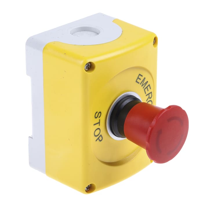 ABB Acil Stop Butonu, Kırmızı/Sarı/Gri, Yuvarlak Başlı, 37mm, Çevir - Kur