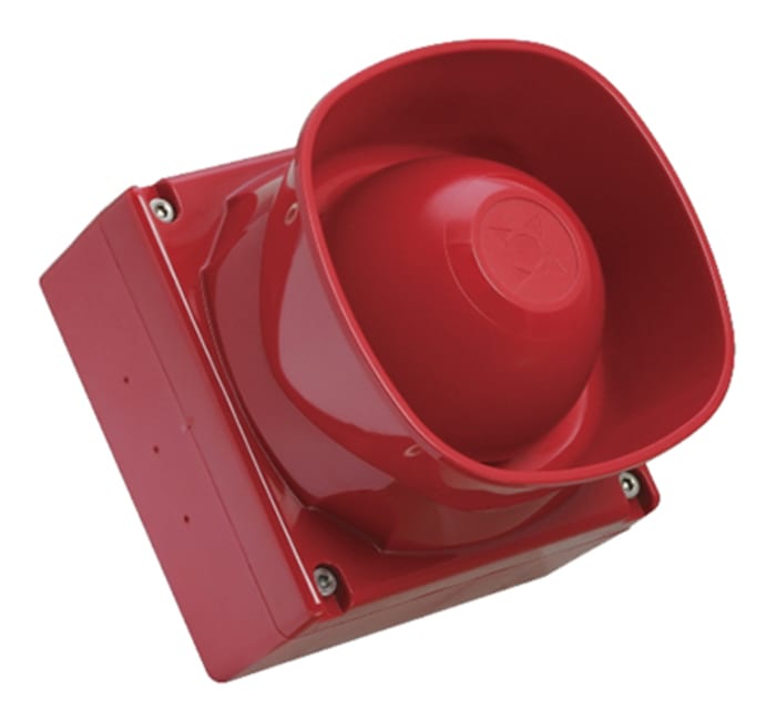 Elektronik Siren, 32 Ses, Symphoni Serisi, Kırmızı, 1 Metrede 100dB, 12 → 30 V dc