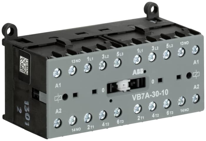 ABB Contactor, 127 V Coil, 3-Pole, 20 A, 5.5 kW, 3NO