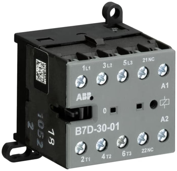 ABB B Series Contactor, 24 V Coil, 3-Pole, 20 A, 5.5 kW, 3NO