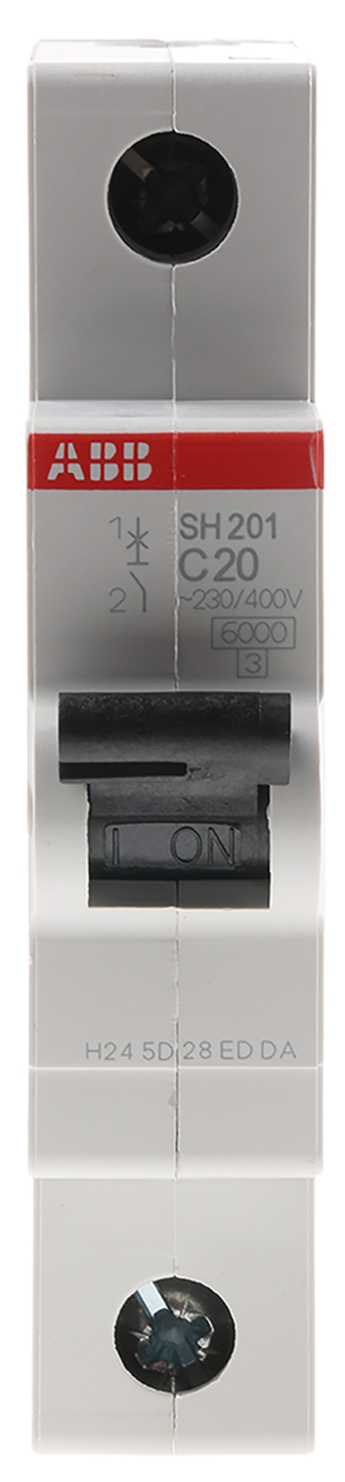 ABB Compact Home SH200 MCB, 1P Poles, 20A Curve C, 440V AC, 60V DC, 6 kA Breaking Capacity, MCB