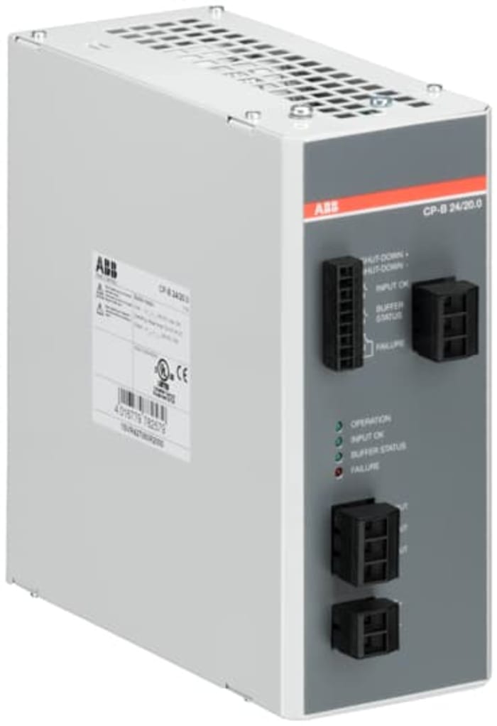 ABB CP DIN Rail Power Supply, 24V dc dc Input, 24V dc dc Output, 20A Output