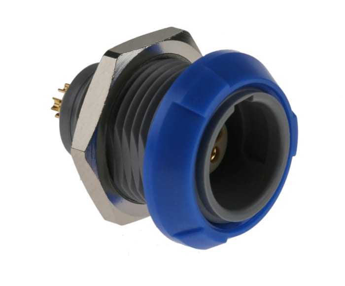 Lemo Circular Connector, 5 Contacts, Panel Mount, Socket, Female, Redel P Series