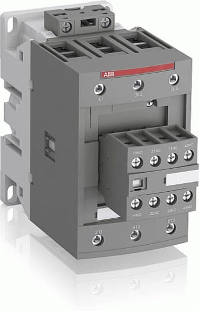 ABB Contactor, 130 V Coil, 3-Pole, 125 A, 37 kW, 3NO