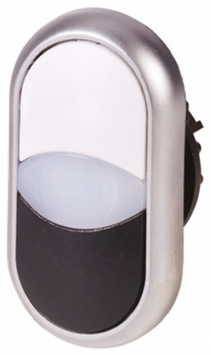 Eaton RMQ Titan Series Black/White Illuminated Momentary Push Button Head, 22mm Cutout, IP66