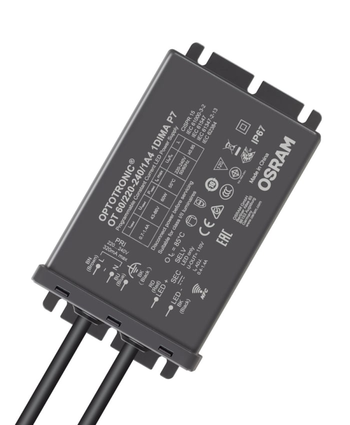 Osram LED Driver, 214V Output, 200W Output, 1.4A Output, Constant Current Dimmable