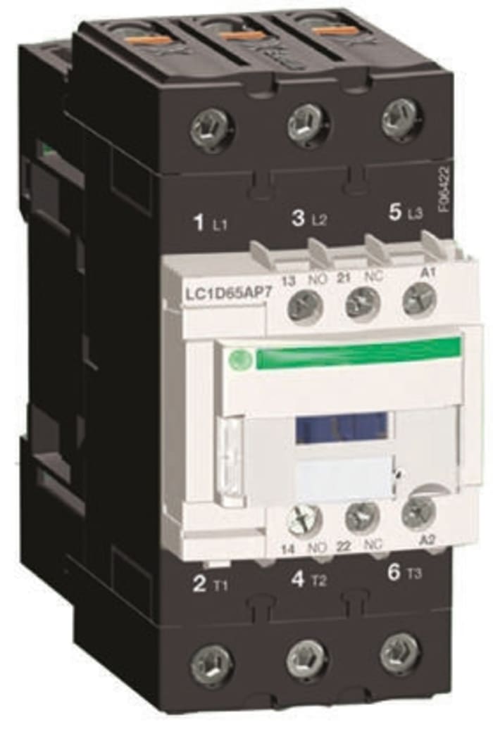 Schneider Electric TeSys D LC1D Kontaktör, 3 Kutuplu, 40 A, 18,5 kW, Bobin Gerilimi: 48 V ac