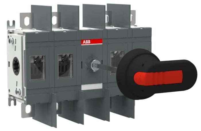 ABB 4P Pole Surface Mount Switch Disconnector - 250A Maximum Current, 145kW Power Rating, IP00
