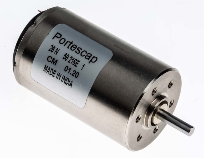 Portescap 5,75 W DC Motor, 17,3 mNm, 12 V dc, 4700 rpm, Şaft Çapı: 3mm