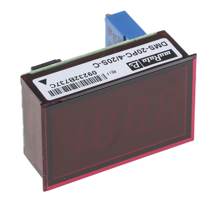 Murata, LED Dijital Ampermetre, 3,5-Dijit, %±1, 0°C - +60°C, 33,93 x 21,29 mm