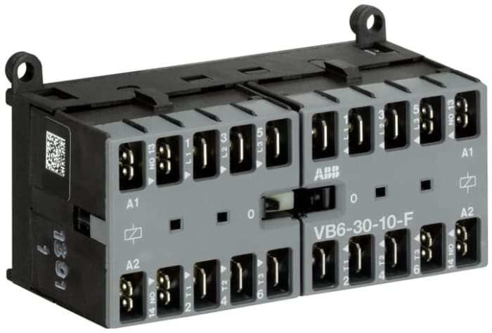 ABB Contactor, 220 V Coil, 3-Pole, 20 A, 4 kW, 3NO