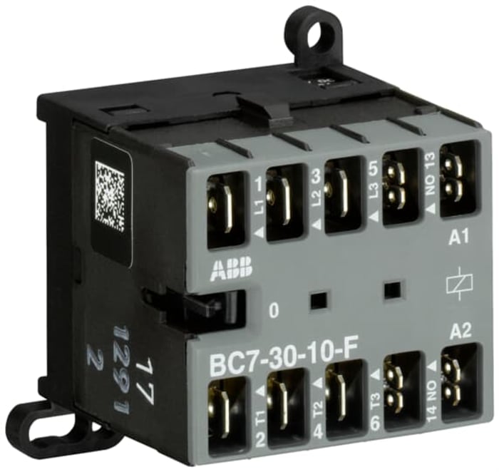 ABB Contactor, 12 V dc Coil, 3-Pole, 20 A, 5.5 kW, 3NO