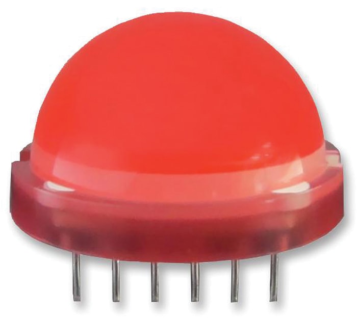 LED Kırmızı DLA/6SRD Kingbright, BIG LAMP Serisi 640 nm 6 12-Pinli 20 mm, Yuvarlak Mercekli, İğne Bacaklı