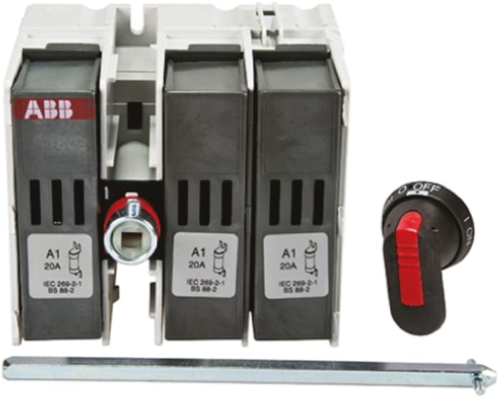 Sigortalı Yalıtım Anahtarı 20 A, Sigorta Boyutu: A1, 4P