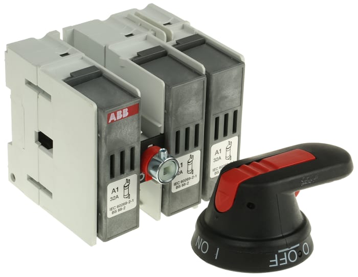 ABB Sigortalı Yük Ayırıcı 32 A, Sigorta Boyutu: A1, 3P