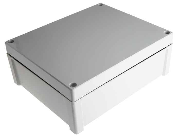 Fibox TEMPO Series Grey ABS Enclosure, IP65, Grey Lid, 289 x 239 x 107.4mm