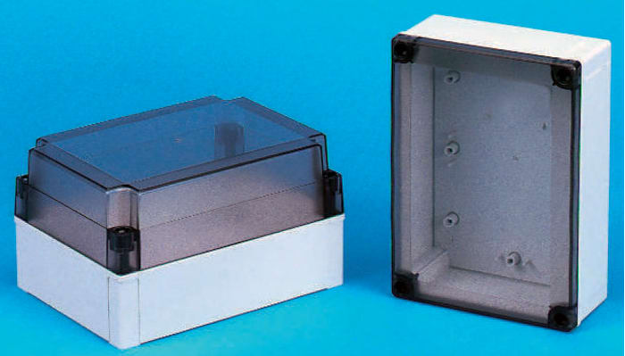 Fibox MNX Series Grey Polycarbonate Enclosure, IP66, IP67, Smoked Transparent Lid, 255 x 180 x 175mm