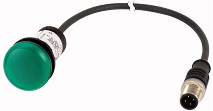 Eaton C22, Yeşil LEDli Sinyal Lambası, Yuvarlak, 22,5mm, IP67, IP69K, 24 V ac/dc