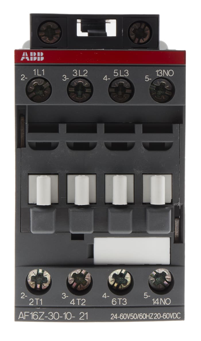 AF16Z AF Aralığı Kontaktör, 3 Kutuplu, 10,5 A, 7,5 kW, Bobin Gerilimi: 60 V dc