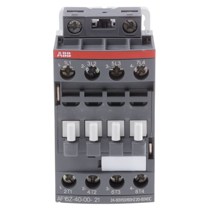 AF16Z AF Aralığı Kontaktör, 4 Kutuplu, 30 A, 7,5 kW, Bobin Gerilimi: 20 → 60 V dc, 24 → 60 V ac