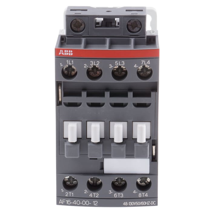 AF16 AF Aralığı Kontaktör, 4 Kutuplu, 30 A, 7,5 kW, Bobin Gerilimi: 50/60 Hzte 48 → 130 V